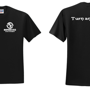RotoBoss™ Spinning Logo(White) UniSex T-Shirt